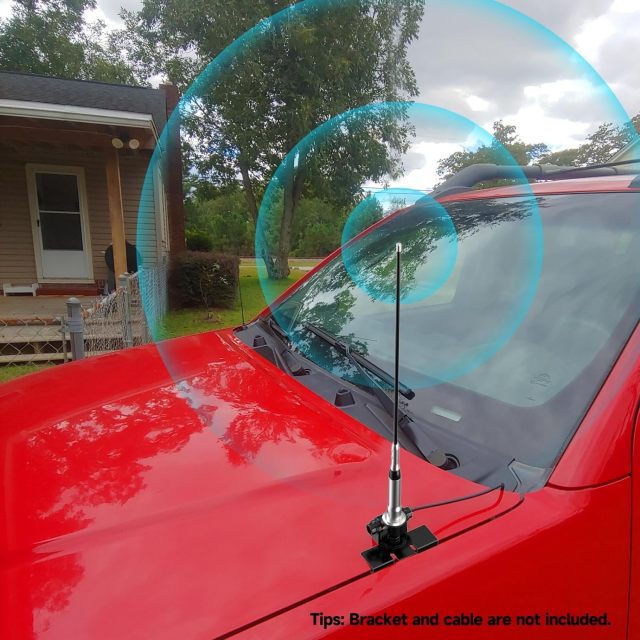 Bingfu High Gain Mobile Ham Radio Fiberglass Antenna Car Truck Amateur Two Way Radio Dual Band VHF UHF 136-174 MHz 400-470MHz Anti-Rust Antennas