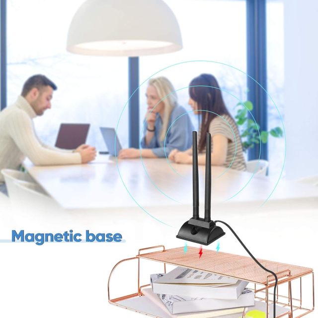 Bingfu 4G LTE Antenna Magnetic Base 6dBi 4G LTE MIMO SMA Male Antenna Compatible with 4G LTE Wireless CPE Router Cellular Gateway Industrial IoT Router MiFi Mobile Hotspot Modem USB Dongle Adapter