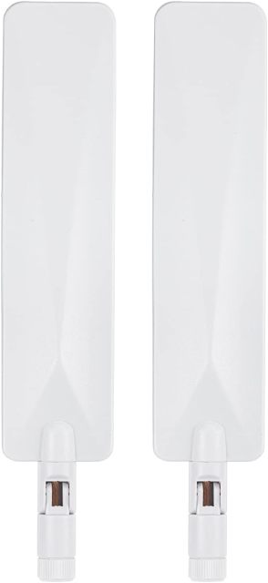 Bingfu 4G LTE Antenna 9dBi SMA Male Cellular White Antenna (2-Pack) Compatible with 4G LTE Wireless CPE Router Hotspot Cellular Gateway Industrial IoT Router Trail Game Camera Outdoor Security Camera