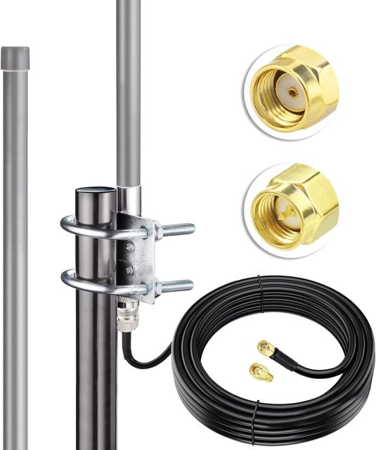 Bingfu 43.3inch 8dBi 915MHz Helium HNT Lora Antenna - 10ft ALSR240 Low Loss Cable - Compatible with Nebra Bobcat 300 Cal-Chip RAK V2 Syncrobit SenseCAP M1 Helium HNT Miner Hotspot LoraWan Gateway