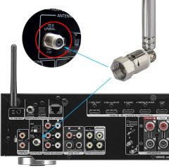 Bingfu FM Antenna 115cm 7 Sections Telescopic FM Radio Antenna Replacement for Yamaha Onkyo Pioneer Marantz Indoor Sound HD Radio Bluetooth Home Stereo Receiver AV Audio Video Home Theater Receiver