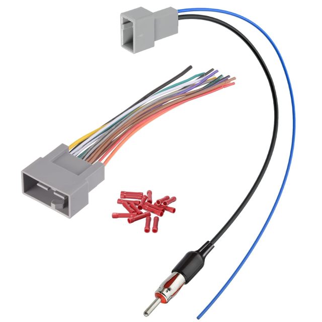 Bingfu Stereo Harness for Select 08-14 Honda Acura Vehicles 24 Pin DB21 Wiring Harness with Antenna Adapter for Car Stereo
