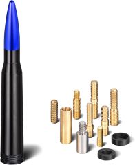 Bingfu Car Truck Short Bullet Antenna Replacement for Ford F150 F250 F350 Dodge Ram 1500 2500 GM Chevy Chevrolet Silverado 1500 2500 3500 Toyota Tundra GMC Sierra 1500 2500 3500 Vehicle Car Antenna