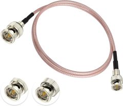 Bingfu 75 Ohm Vedio SDI Cable Mini BNC Male to BNC Male 2ft for HD 3G SDI Recorder Camera Monitor Converter Router Audio
