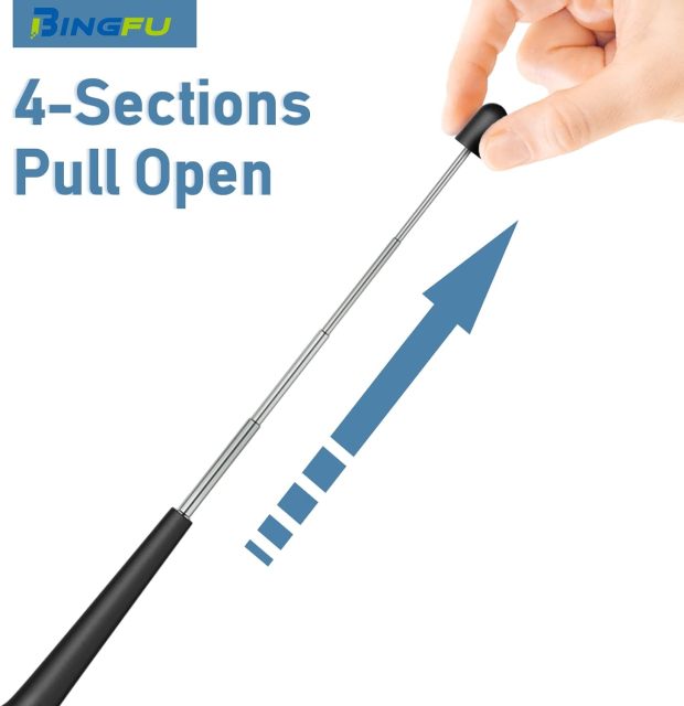 Bingfu Telescopic FM Antenna Magnetic Base FM Radio Antenna for Pioneer Onkyo Yamaha Marantz Sherwood Indoor FM Radio Bluetooth Home Stereo Receiver AV Audio Video Home Theater Receiver Tuner