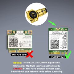Bingfu M.2 WiFi Antenna 2.4GHz 5GHz 5.8GHz 3dBi MIMO RP-SMA Male + 2 x 9.84 inch Ngff Ipex4 to Rp-SMA Cable + PCI Slot Bracket for M.2 NGFF Intel Wireless Network Card WiFi Adapter Laptop