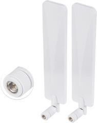 Bingfu 4G LTE Antenna 9dBi SMA Male Cellular White Antenna (2-Pack) Compatible with 4G LTE Wireless CPE Router Hotspot Cellular Gateway Industrial IoT Router Trail Game Camera Outdoor Security Camera