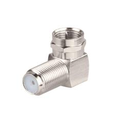 Bingfu F Type Male to Female Right Angle RG6 Coaxial Cable Connector Adapter (5-Pack) for Television TV Antenna CATV Digital Vedio Audio Coax Extension Cable