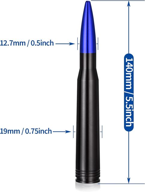 Bingfu Car Truck Short Bullet Antenna Replacement for Ford F150 F250 F350 Dodge Ram 1500 2500 GM Chevy Chevrolet Silverado 1500 2500 3500 Toyota Tundra GMC Sierra 1500 2500 3500 Vehicle Car Antenna