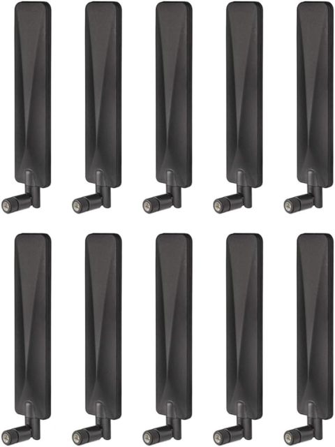 Bingfu 4G LTE Antenna 9dBi SMA Male Cellular Antenna (10-Pack) Compatible with 4G LTE Wireless CPE Router Hotspot Cellular Gateway Industrial IoT Router Trail Game Camera Outdoor Security Camera