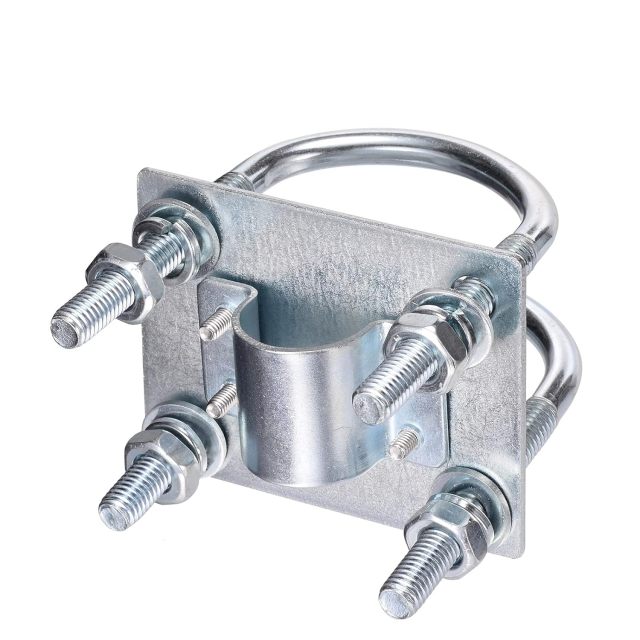 BINGFU Lora Antenna Fixed Bracket Anti-Corrosion Pole Mount U-Bolt Clamp for Helium Miner Fiberglass Antennas