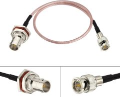 Bingfu Mini BNC Male to BNC Female Vedio SDI Cable 75 Ohm 12inch for HD 3G SDI Recorder Camera Monitor Converter Audio Router