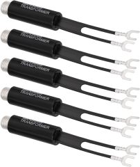 Bingfu 75 ohm F-Type to 300 ohm Twin-Lead UHF/VHF/FM Balun Antenna Matching Transformer Converter Coaxial Adapter Connector 5 Pack