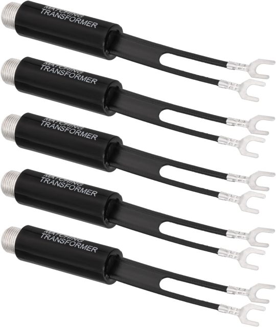 Bingfu 75 ohm F-Type to 300 ohm Twin-Lead UHF/VHF/FM Balun Antenna Matching Transformer Converter Coaxial Adapter Connector 5 Pack