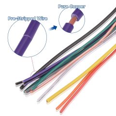 Bingfu Radio Wire Harness for Select 07-20 Chrysler Dodge Jeep Ram Volkswagen Mitsubishi DB11 Radio Wiring Harness with Antenna Adapter for Car Stereo