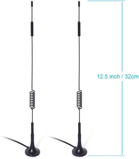Bingfu 4G LTE 7dBi Magnetic Base MIMO TS9 Antenna (2-Pack) Compatible with Verizon AT&T T-Mobile Sprint 4G LTE Mobile Hotspot MiFi Router Cellular Mobile Broadband Modem USB Modem Dongle Adapter