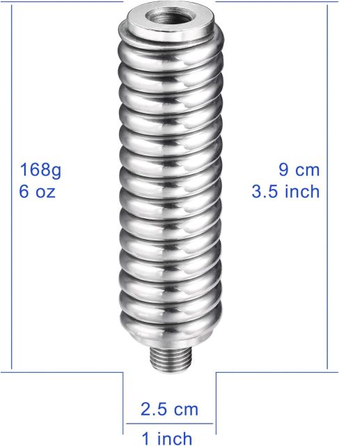 Bingfu CB Antenna Spring Heavy Duty Stainless Steel CB Radio Antenna Spring Compatible with Vehicle Truck Van RV Motorhome Matine Boat Mobile CB Radio Antenna Mount Up to 60" Long 3/8" 24 Thread