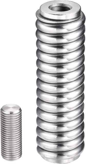 Bingfu CB Antenna Spring Heavy Duty Stainless Steel CB Radio Antenna Spring Compatible with Vehicle Truck Van RV Motorhome Matine Boat Mobile CB Radio Antenna Mount Up to 60" Long 3/8" 24 Thread