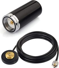 Bingfu PL259 Male Mobile Radio Antenna Dual Band VHF UHF 136-174MHz 400-470MHz NMO Mount Vehicle Ham Radio Magnetic Base Antenna Low Profile for Car Truck Amateur Radio Marine VHF Radio