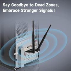 Bingfu Dual Band WiFi 2.4GHz 5.8GHz 6dBi RP-SMA Male Antenna + U.FL IPX IPEX MHF4 to RP-SMA Female Extension Cable + PCI Slot Cover for M.2 NGFF Intel Wireless Network Card WiFi Adapter Laptop