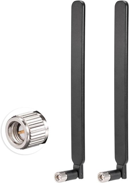 Bingfu SMA Male 4g LTE Antenna 6dBi (2-Pack) Compatible with Verizon AT&T T-Mobile Sprint 4G LTE Wireless Router CPE Hotspot IoT Gateway Modem Cellular Trail Camera