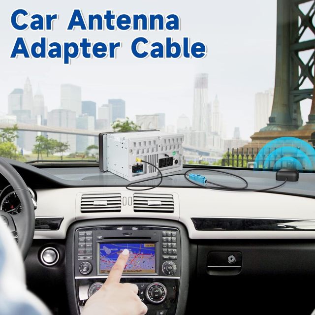 Bingfu Fakra Z Male to SMA Male Vehicle Antenna Adapter Cable 3.28ft for Car Stereo Android Head Unit GPS Navigation FM AM Radio Sirius XM Satellite Radio 4G LTE TEL Telematics Bluetooth Module