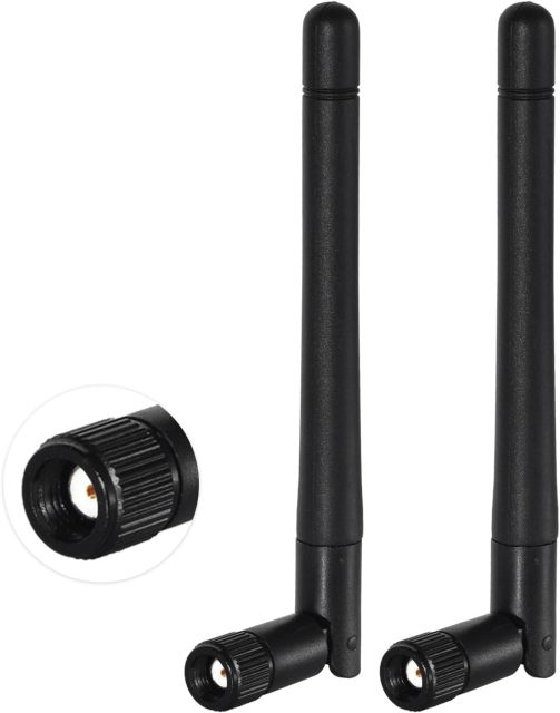 Bingfu Dual Band WiFi Antenna 2.4GHz 5GHz 5.8GHz 3dBi MIMO RP-SMA Male + 2 x 7.87 inch u.fl to Rp-SMA Cable + PCIe Slot Bracket for WiFi Router Wireless Mini PCI Express PCIE Network Card Adapter