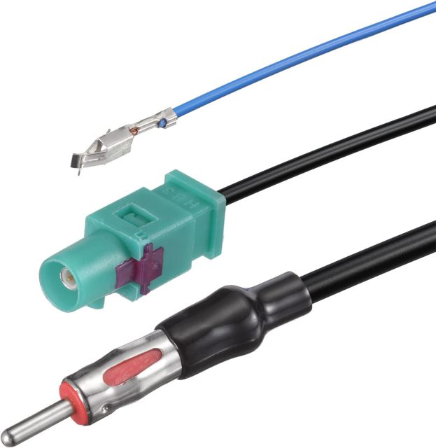 Bingfu Car Antenna Adapter for Select 00-18 Audi BMW Buick Chevrolet Chevy Vehicles Aftermarket Stereo Radio Installation - Retain Factory Antenna Adaptor Cable ZB61