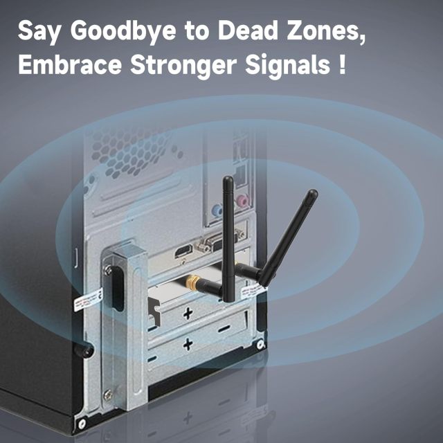 Bingfu Dual Band WiFi Antenna 2.4GHz 5GHz 5.8GHz 3dBi MIMO RP-SMA Male + 2 x 7.87 inch u.fl to Rp-SMA Cable + PCIe Slot Bracket for WiFi Router Wireless Mini PCI Express PCIE Network Card Adapter