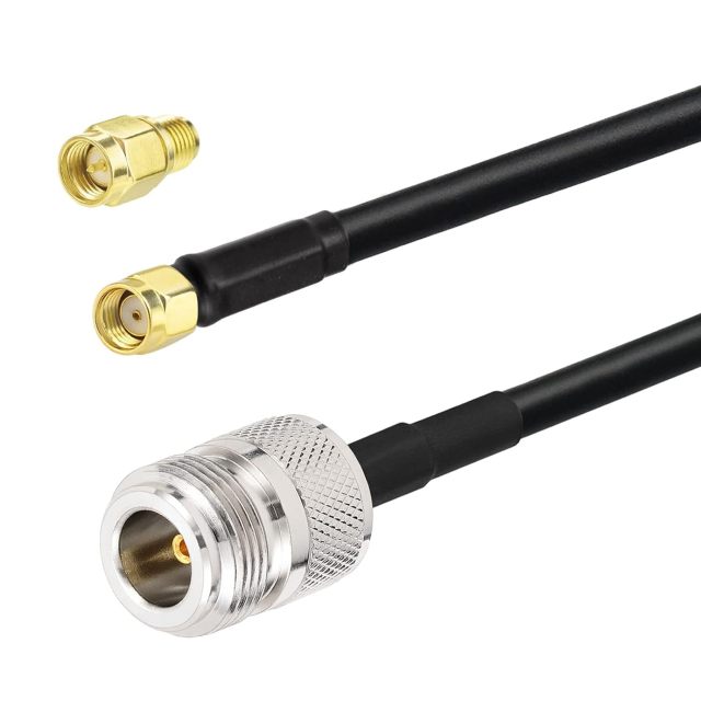 BINGFU N Female to RP-SMA Male Pure Copper Low Loss Coaxial Cable 20ft Compatible with 4G WiFi Cellular LTE Amplifier Extender Transceivers Phone Signal Booster Lora Surge Arrester Cables