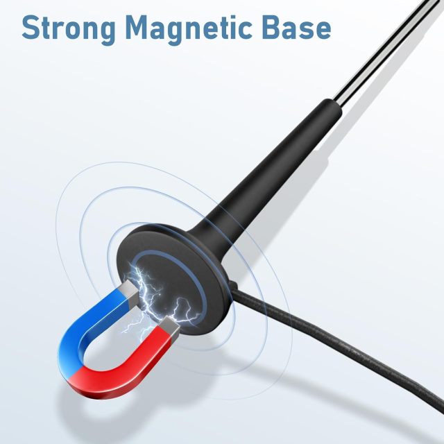 Bingfu Telescopic FM Antenna Magnetic Base FM Radio Antenna for Pioneer Onkyo Yamaha Marantz Sherwood Indoor FM Radio Bluetooth Home Stereo Receiver AV Audio Video Home Theater Receiver Tuner