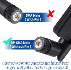 Bingfu Trail Camera 4g LTE 8dBi Cellular Antenna (RP-SMA Male)(2-Pack) Compatible with Game Camera Cellular Modem Wildlife Hunting Camera Outdoor Mobile Security Camera