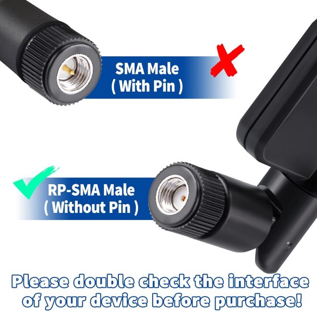 Bingfu Trail Camera 4g LTE 8dBi Cellular Antenna (RP-SMA Male)(2-Pack) Compatible with Game Camera Cellular Modem Wildlife Hunting Camera Outdoor Mobile Security Camera