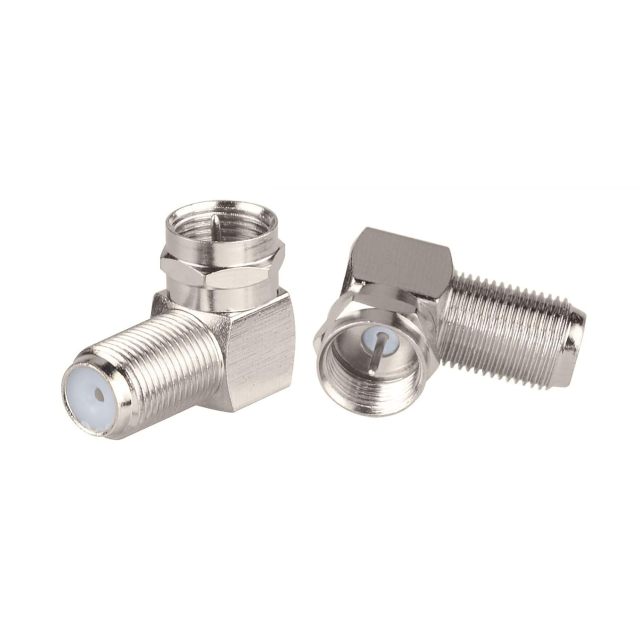 Bingfu F Type Male to Female Right Angle RG6 Coaxial Cable Connector Adapter (5-Pack) for Television TV Antenna CATV Digital Vedio Audio Coax Extension Cable