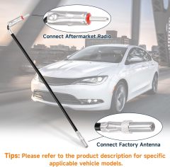 Bingfu Car Antenna Adapter for Select Chrysler Dodge Jeep Ford GM 2002-Up Aftermarket Stereo Radio Installation - Retain Factory Antenna ZA12