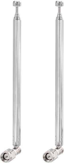 Bingfu 6-Section SMA Male Telescopic Antenna (2-Pack) Compatible with RTL-SDR Blog V3 Dongles HackRF One SDR Nooelec RTL-SDR v5 Radio Communication Antenna Replacement