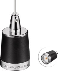 Bingfu Mobile Ham Radio NMO Antenna Dual Band VHF UHF 136-174MHz 400-470MHz Lip Mount Antennae with 16.5 ft Low Loss RG58 Cable UHF PL259 Male Connector for Car Truck Amateur Radio Ham Mobile Radio