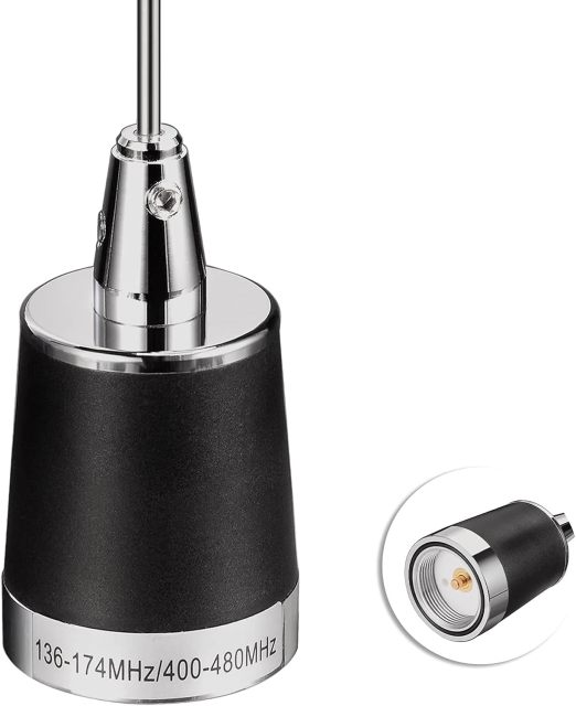 Bingfu Mobile Ham Radio NMO Antenna Dual Band VHF UHF 136-174MHz 400-470MHz Lip Mount Antennae with 16.5 ft Low Loss RG58 Cable UHF PL259 Male Connector for Car Truck Amateur Radio Ham Mobile Radio