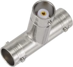 Eightwood 2pcs BNC Tee Type Adapter BNC Female to Female to Female Video Splitter Connector for CCTV DVR Camera