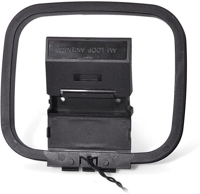 Eightwood AM FM Loop Antenna 3 Pin Mini Connector Compatible with Sony HiFi Series Sharp AV Receiver Radio Stereo System