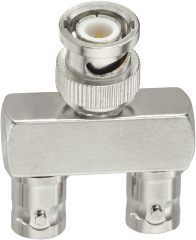 Eightwood BNC Splitter Adapter 2-Pack BNC Male to Dual BNC Female Tee Type 3 Way Audio RF Coax Connector