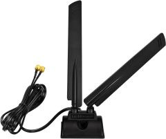 Eightwood WiFi 6E Antenna Tri-Band 6GHz 5GHz 2.4GHz RP-SMA WiFi Antenna Magnet Mount Base for PC Desktop Computer Motherboard WiFi Bluetooth Card Wireless WiFi Router
