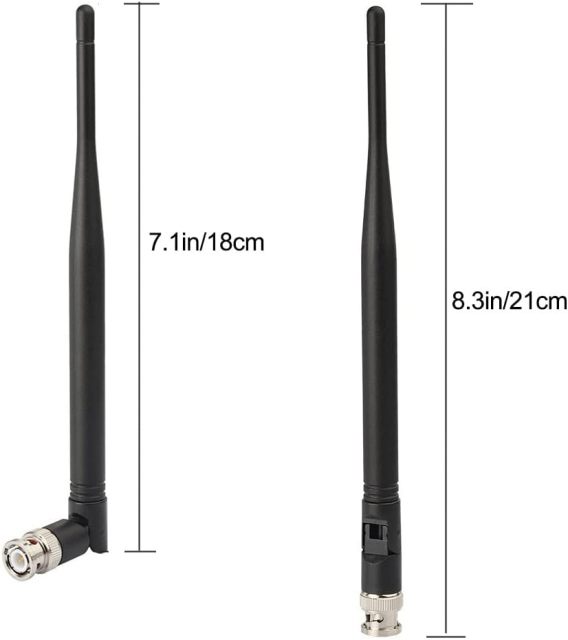Eightwood UHF 400MHz-900MHz Antenna BNC Male Antennae 2-Pack for Ham Radio Alinco Icom Uniden Scanner Handheld Amateur Receiver