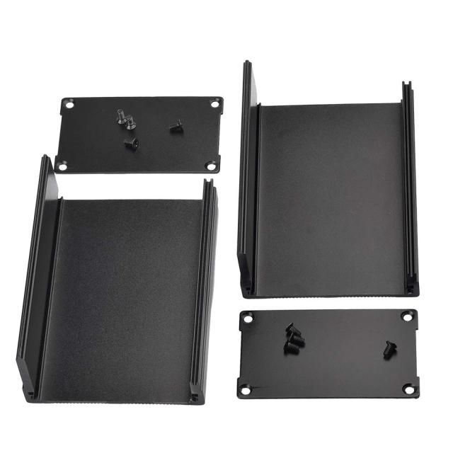 Eightwood Aluminum Electronic Enclosure, HiFi Audio Amplifier Ham Radio Project Box, PCB Board Case Black - 4.33 x 2.99 x 1.81 inch (LWH)