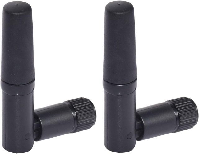 Eightwood Small WiFi Antenna Dual Band 2.4GHz 5GHz RP-SMA Antenna 2pcs for PC Desktop Computer PCIe Card WiFi Router Wireless Back Up Camera