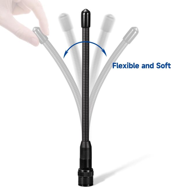 Eightwood BNC Handheld Scanner Antenna 2-Pack Dual Band 144/430MHz VHF UHF Flexible Ham Amateur Radio Antenna 6in for BC125AT BC75XLT Scanner ICOM IC-V8 IC-A14