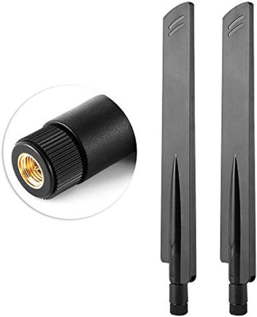 Eightwood 2.4GHz 5GHz WiFi Antenna Dual Band SMA Male Antenna (2-Pack) for Car Trailer Backup Cameras Wireless Security Cameras