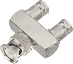 Eightwood BNC Splitter Adapter 2-Pack BNC Male to Dual BNC Female Tee Type 3 Way Audio RF Coax Connector