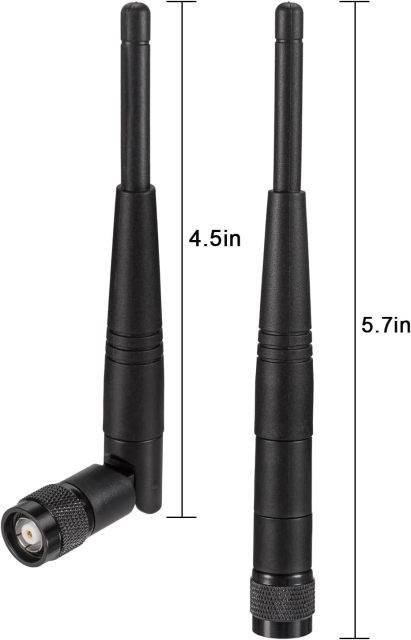 Eightwood 5dBi 2.4GHz WiFi Antenna RP-TNC Male Antennas (2-Pack) Compatible with Trimble Robotic Total Stations, Wireless Router Linksys WRT54G