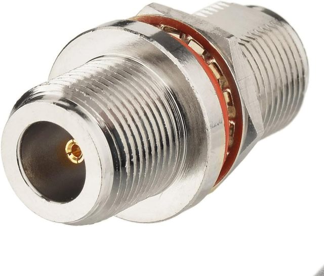 Eightwood 2pcs N Female to N Female Bulkhead Connector RF Coaxial Adapter